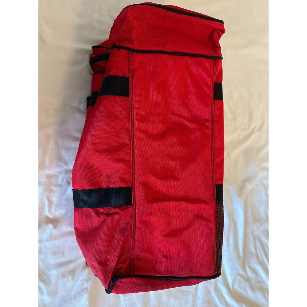 Vintage Marlboro Adventure Team Duffel Bag Red Black Travel Gym Luggage Tag 90s